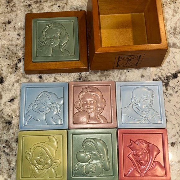 Disney Other - *NEVER USED WITHOUT TAGS* Vintage Disney Store Snow White Ceramic Coaster Set